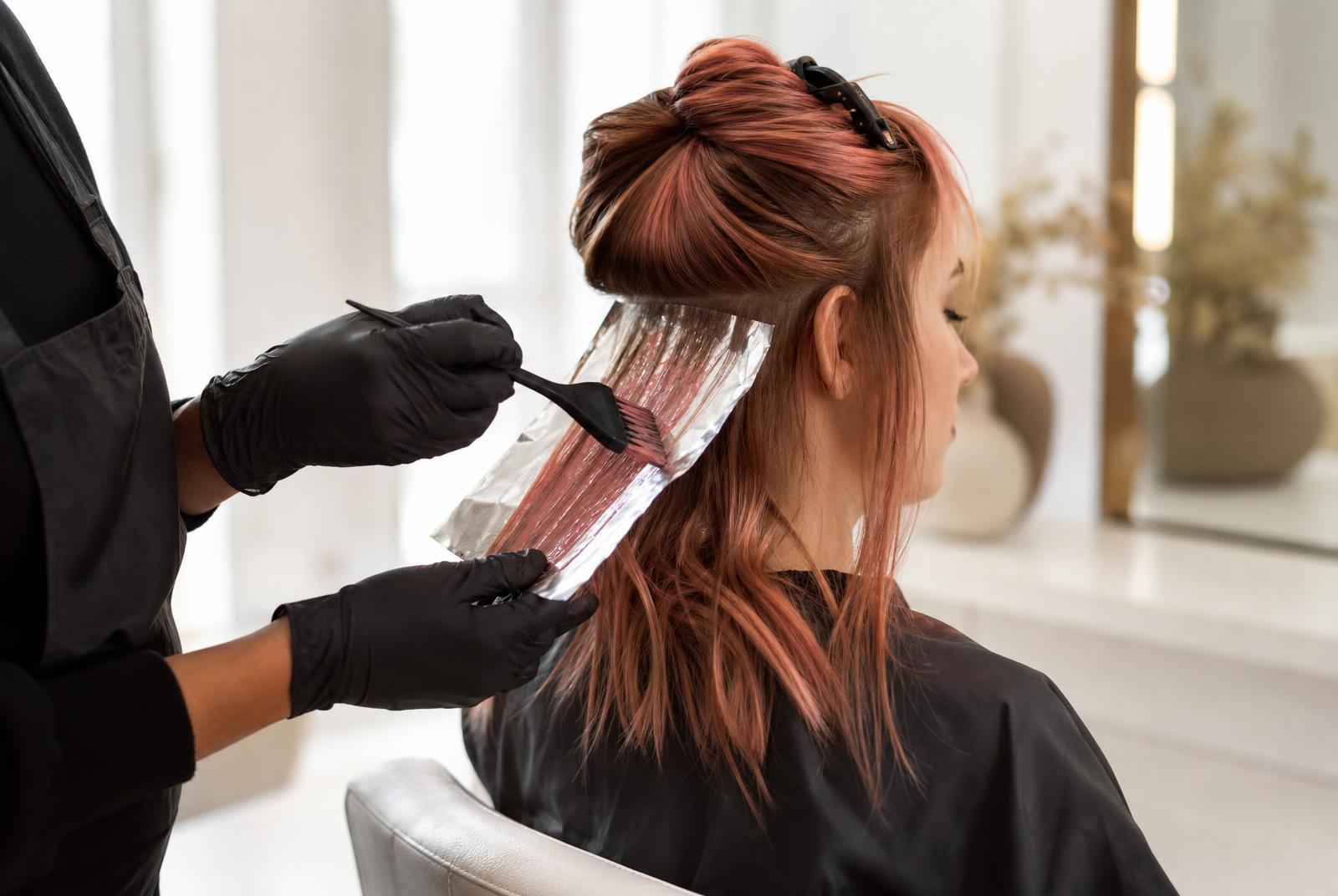 Wicked Hair stylist applying vivid creative colour at our Draper, Utah salon